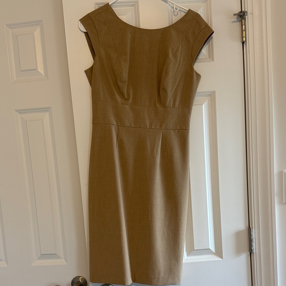 Elegant Tan Sleeveless Dress